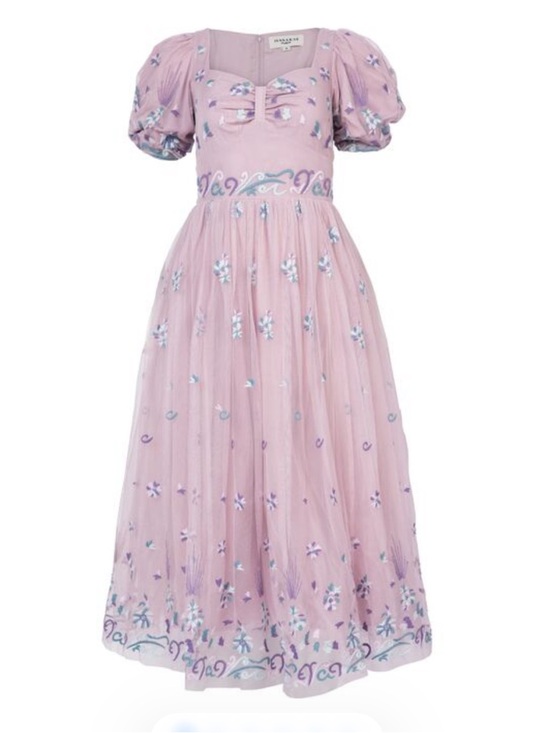 JessaKae Dresses & Skirts - JessaKae Rapunzel lavender purple floral midi dress size XXS